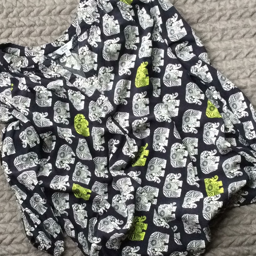 Elephant print top